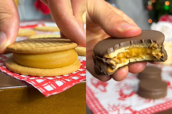 Receita de Alfajor com Bolacha Delícia Fácil e Prática